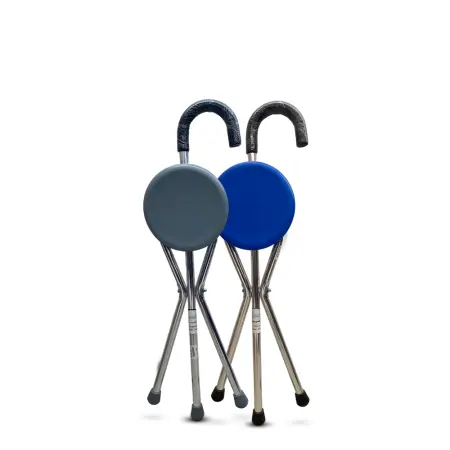 عصا المشي مع مقعد لكبار السن