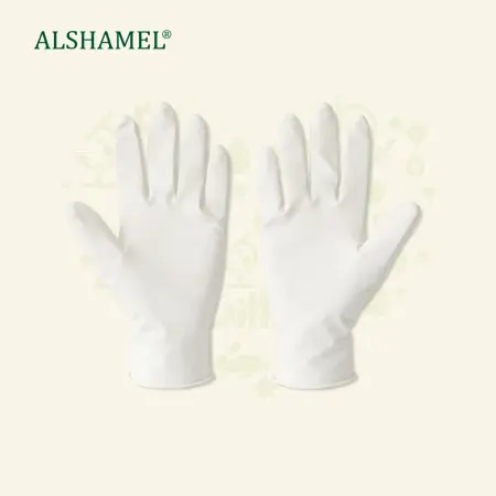 قفازات لاتكس للفحص الطبي خالية من البودرة – ALSHAMEL®