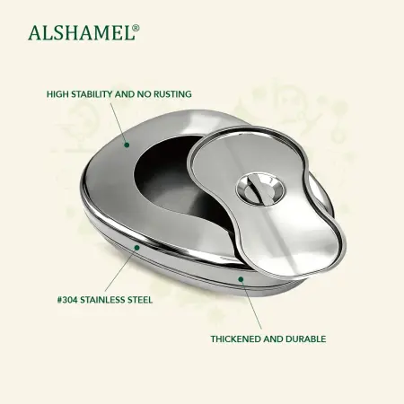 Portable Stainless Steel Bedpan with Lid