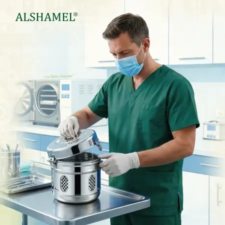 Round Medical Sterilizer Container