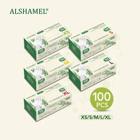 قفازات لاتكس للفحص الطبي خالية من البودرة – ALSHAMEL®