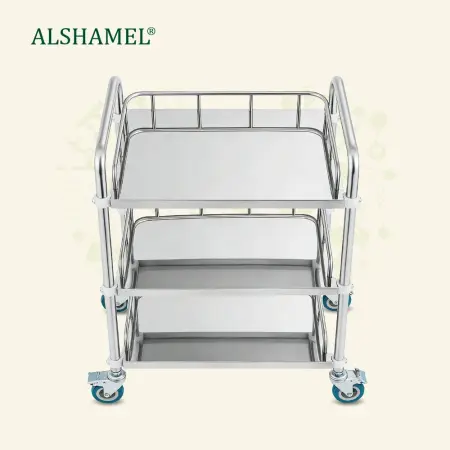 3-Tier Stainless Steel Instrument Trolley