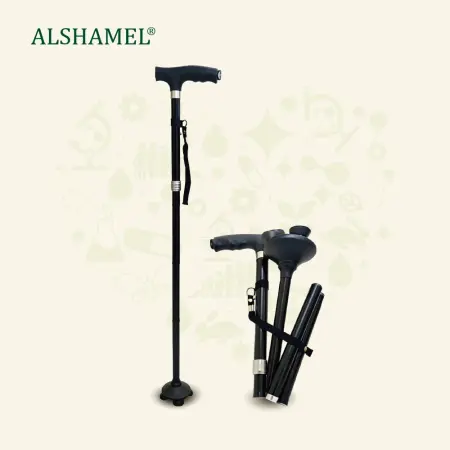 Aluminum Foldable Crutch with Handle Light