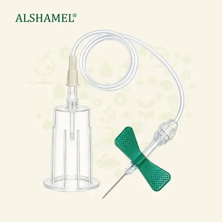 21G Butterfly Needle Blood Collection Set with Safety and Pre-Attached Holder