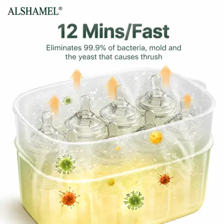 Electric Baby Bottle Sterilizer & Dryer – 5-in-1 Steam Sterilization System