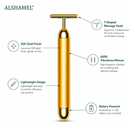 24K Gold Pulse Facial Massager