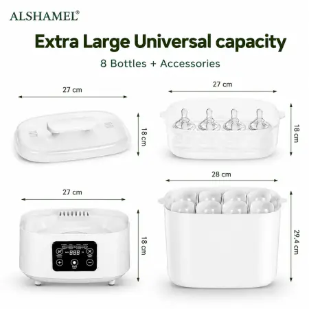 Electric Baby Bottle Sterilizer & Dryer – 5-in-1 Steam Sterilization System