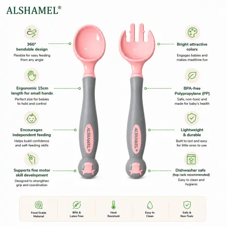 أدوات المائدة الملتوية للأطفال