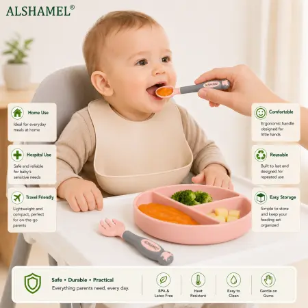 أدوات المائدة الملتوية للأطفال