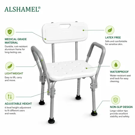 Shower Chair With Back & Arm
