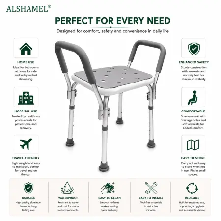 Shower Chair with Armrests
