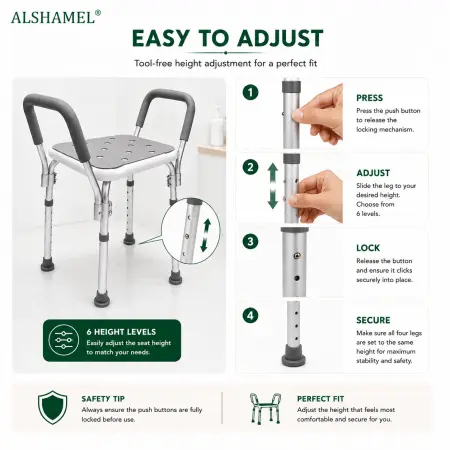 Shower Chair with Armrests