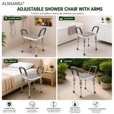 Shower Chair with Armrests