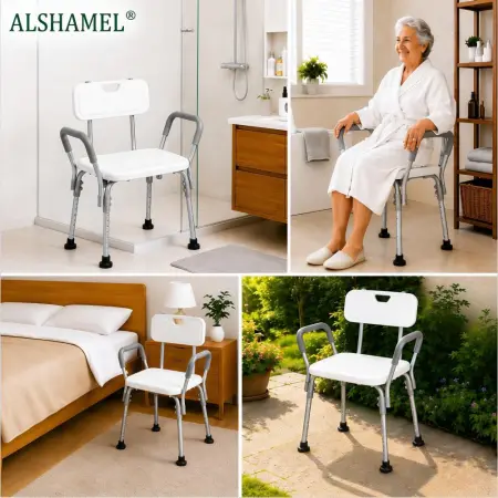 Shower Chair With Back & Arm