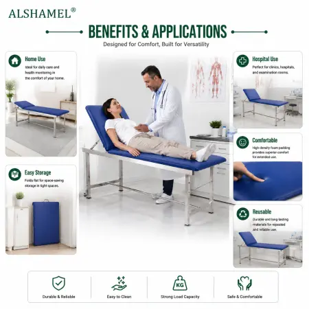 Stainless Steel Care Examination Bed