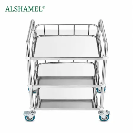 3-Tier Stainless Steel Instrument Trolley