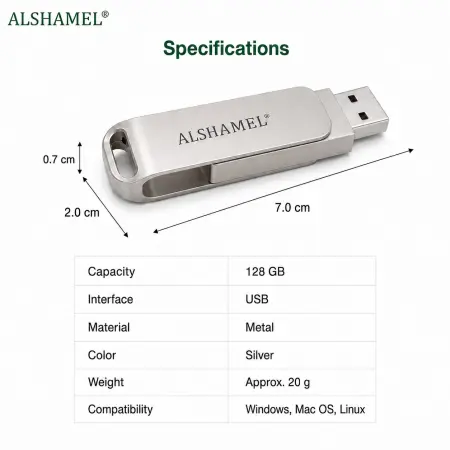 USB Flash Drive, 128GB