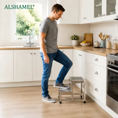 Stainless Steel Footstool (Double Layer)