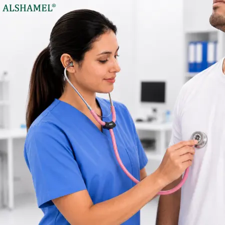 بطاقة تعريف فاخرة للسماعة الطبية