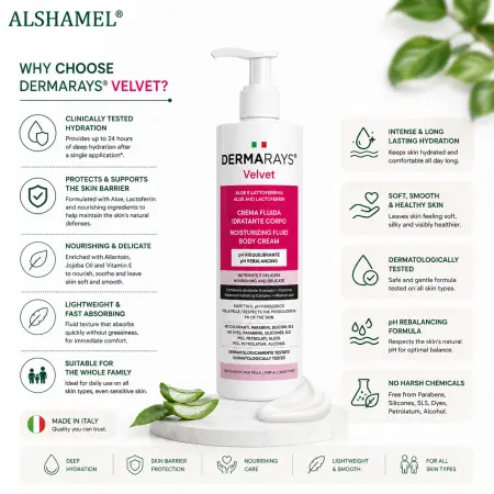 Dermarays Velvet Moisturizing Fluid Body Cream