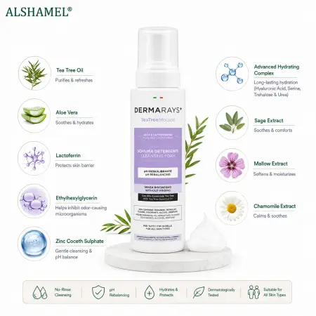 Dermarays Tea Tree  Mousse No Rinse Delicate Cleansing  Foam