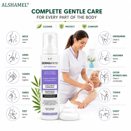 Dermarays Tea Tree  Mousse No Rinse Delicate Cleansing  Foam