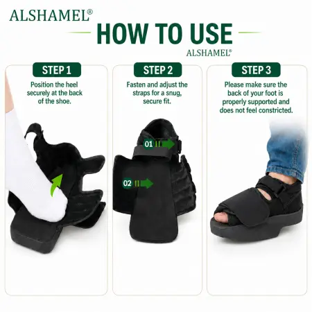 حذاء مائل طبي لتخفيف الضغط عن الكعب