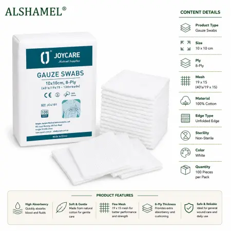 Gauze Swabs 10 × 10 cm (8 Ply)