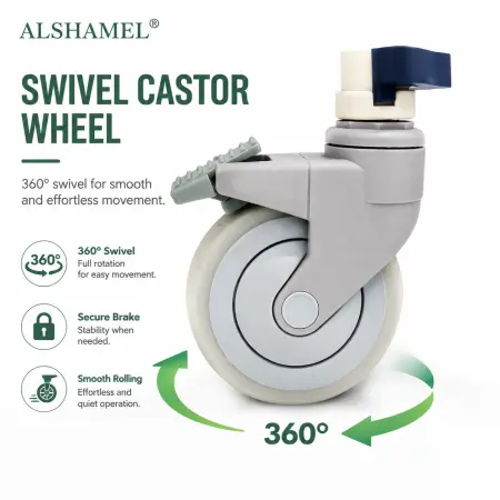 Rust-Proof 3-in-1 Shower, Commode & Mobility Wheelchair