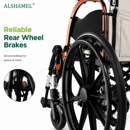Foldable 3-in-1 Aluminium Shower, Commode & Mobility Wheelchair