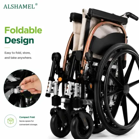 Foldable 3-in-1 Aluminium Shower, Commode & Mobility Wheelchair