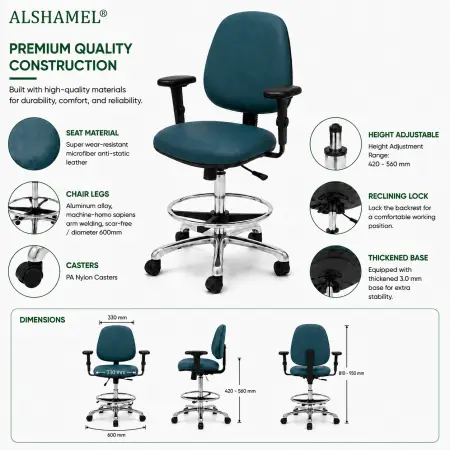Lab Chair with Backrest