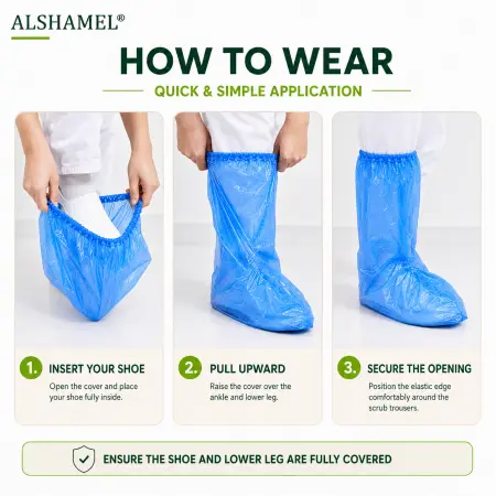 Disposable Waterproof Boot Covers (High-Cut)
