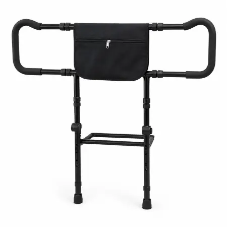 Elderly Extra-Wide Guardrail Armrest (180° Foldable + C-Buckles)
