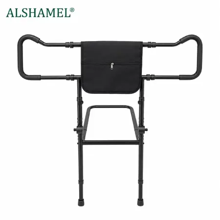 Elderly Extra-Wide Guardrail Armrest (180° Foldable + C-Buckles)