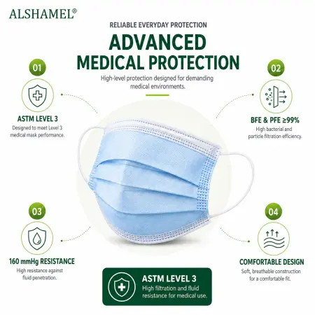 Sterilized Medical Face Mask, ASTM 3