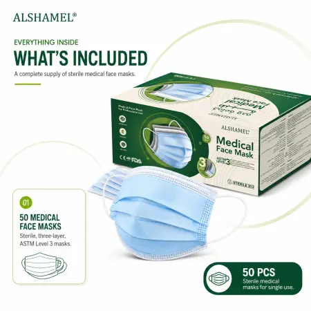 Sterilized Medical Face Mask, ASTM 3