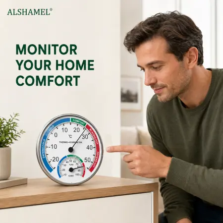 Analog Thermometer & Hygrometer Wall Mount