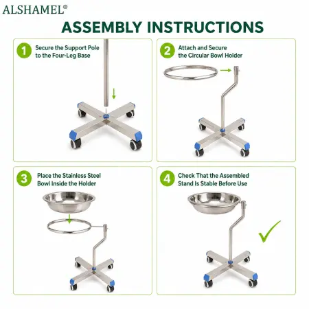Single Stainless Steel Basin Stand