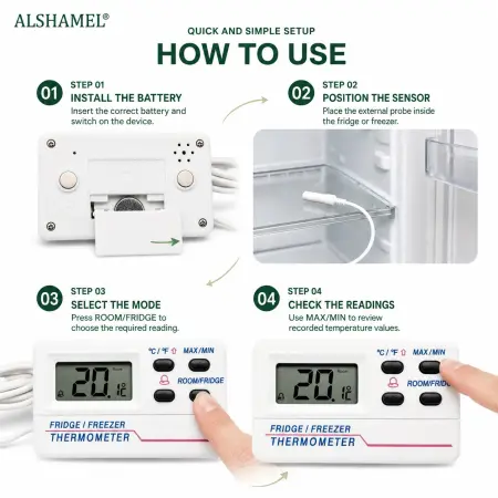 Digital Fridge & Freezer Thermometer
