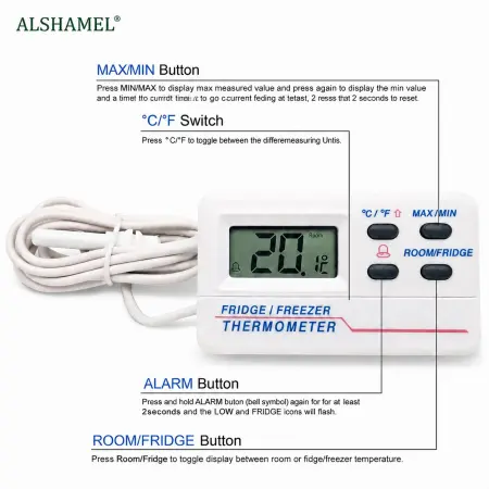 Digital Fridge & Freezer Thermometer