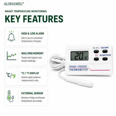 Digital Fridge & Freezer Thermometer