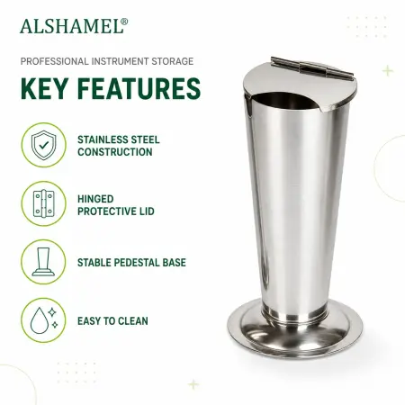 Stainless Steel Tweezers Canister
