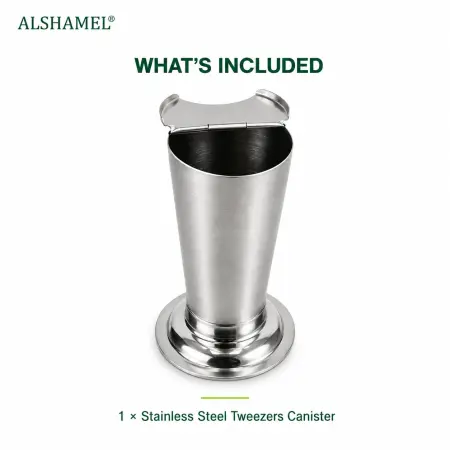 Stainless Steel Tweezers Canister