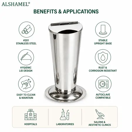 Stainless Steel Tweezers Canister