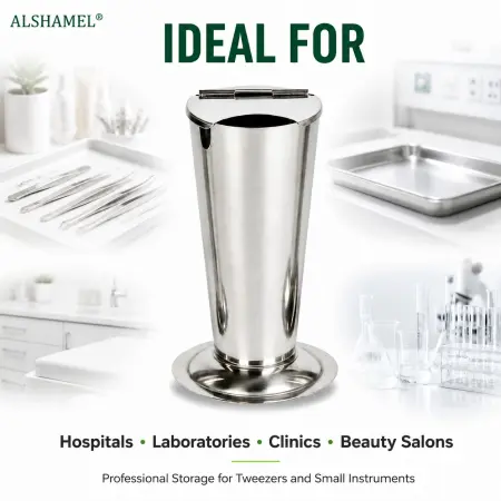 Stainless Steel Tweezers Canister