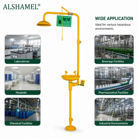 Combination Emergency Safety Shower and Eyewash Station