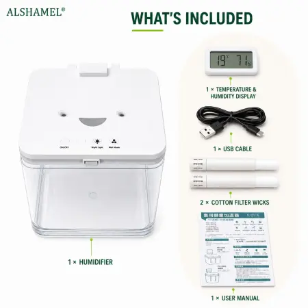 Mini Ultrasonic Humidifier with LED Light