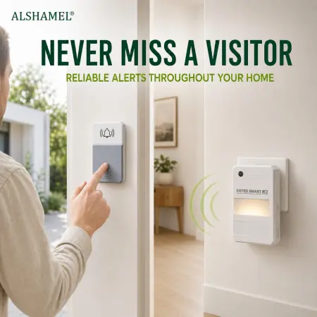 Wireless Smart Doorbell with Night Light (Self-Powered)