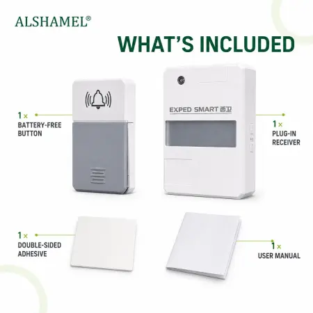 Wireless Smart Doorbell with Night Light (Self-Powered)